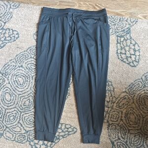 Women's Black Jogger Track Pants with Elastic Waist